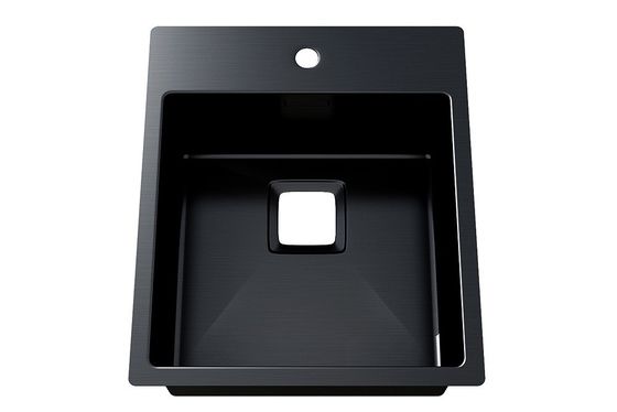 Luxury 304 Sus Above Counter Bathroom Sink For Hotel Sanitary Ware / Brushed Stainless Steel Kitchen Sink