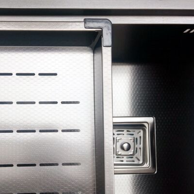 Embossed Honeycomb Sink For The Kitchen 304 Stainless Steel Kitchen Sinks 16/18Gauge Popular Scratch Resistant And Silent Nano Wash Basin Workstation Sink With Accessories