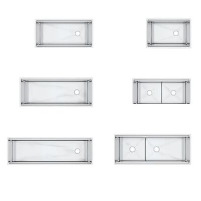 Commercial Long 40/50inch Handmade Stainless Steel Kitchen Sink Set Undermount Single & Double Bowl Workstation Sink Brushed Surface